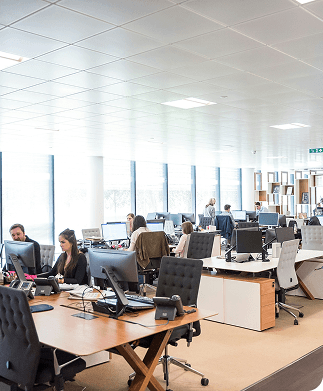Open office workspace