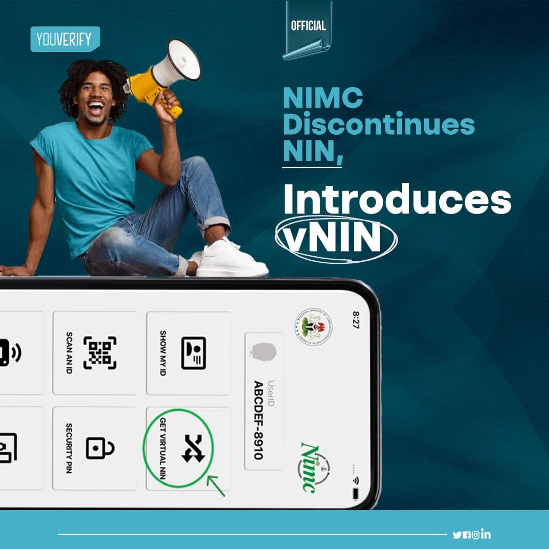 OFFICIAL: NIMC Discontinues NIN Verification, Launches Virtual NIN (vNIN)