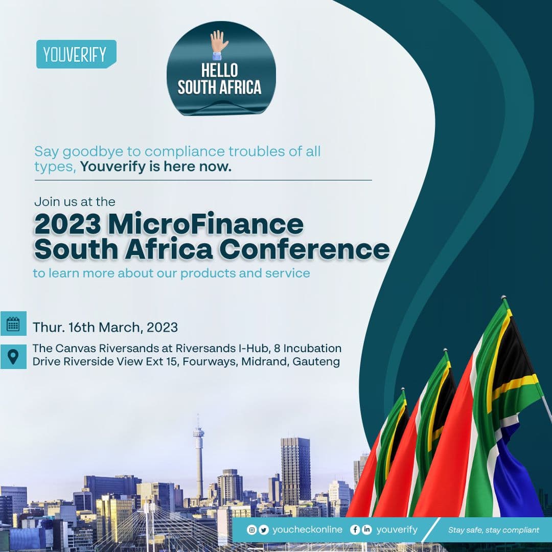 Official: Youverify to Launch in South Africa at the MFSA 2023 Event, Bringing Global Compliance Services to Locals